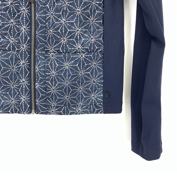 Lululemon Women’s V-Neck Zip Up Navy Blue Quilted Lightweight Coat Jacket Sz 4 - Picture 5 of 7